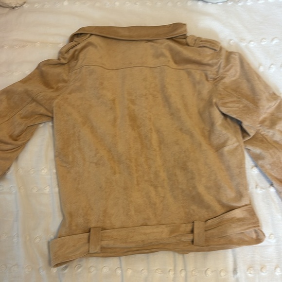 Brown Suede Zip Up Jacket - Picture 8 of 8
